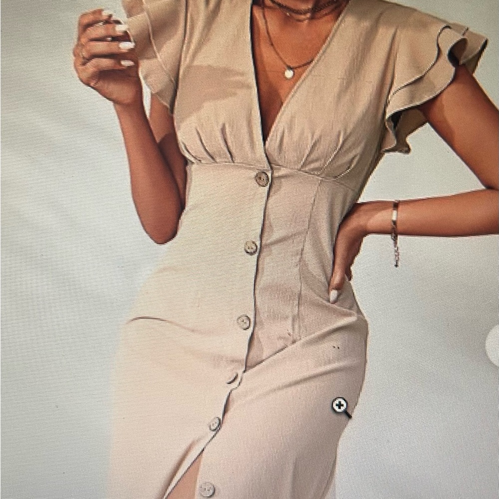Flutter slervesButtom trough dress